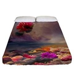 Floral Blossoms  Fitted Sheet (queen Size) by Internationalstore