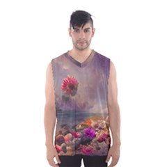 Floral Blossoms  Men s Basketball Tank Top by Internationalstore