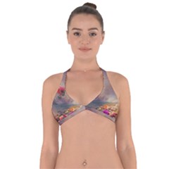 Floral Blossoms  Halter Neck Bikini Top by Internationalstore