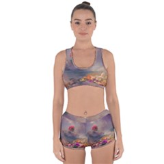 Floral Blossoms  Racerback Boyleg Bikini Set by Internationalstore