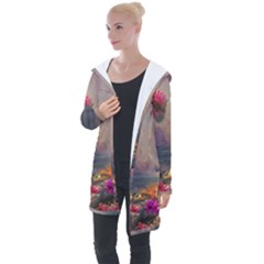 Floral Blossoms  Longline Hooded Cardigan by Internationalstore