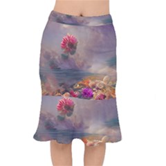 Floral Blossoms  Short Mermaid Skirt by Internationalstore