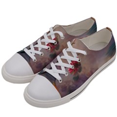 Floral Blossoms  Women s Low Top Canvas Sneakers