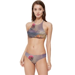 Floral Blossoms  Banded Triangle Bikini Set by Internationalstore