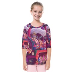 Fantasy  Kids  Quarter Sleeve Raglan T-shirt