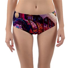 Fantasy  Reversible Mid-waist Bikini Bottoms by Internationalstore