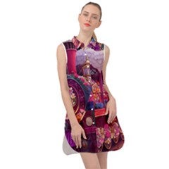 Fantasy  Sleeveless Shirt Dress by Internationalstore