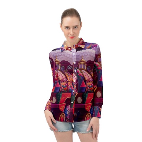 Fantasy  Long Sleeve Chiffon Shirt by Internationalstore