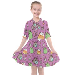 Pusheen Cat Kids  All Frills Chiffon Dress by Pakjumat