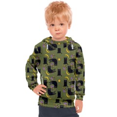 Cat Cartoon Cats Animal Pattern Kids  Hooded Pullover by Pakjumat