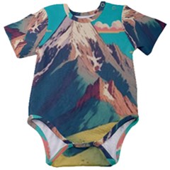 Mountain Mount Fuji Baby Short Sleeve Bodysuit by Pakjumat