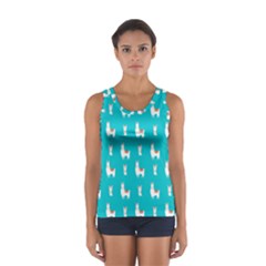 Lama Alpaca Animal Pattern Design Sport Tank Top  by Pakjumat