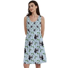 Animal Panda Bamboo Seamless Pattern Classic Skater Dress by Pakjumat