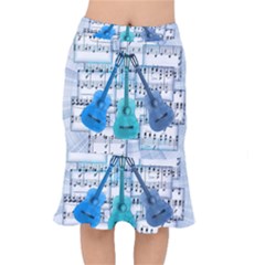 Guitar Acoustic Music Art Short Mermaid Skirt by Pakjumat