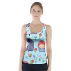 Hedgehogs Animal Racer Back Sports Top by Pakjumat