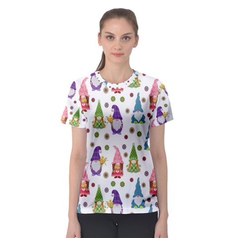 Gnomes Seamless Fantasy Pattern Women s Sport Mesh T-shirt by Pakjumat