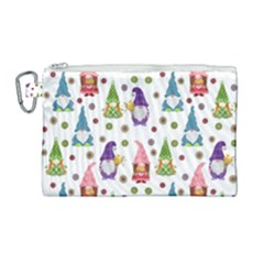 Gnomes Seamless Fantasy Pattern Canvas Cosmetic Bag (large) by Pakjumat