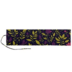 Flower Pattern Design Roll Up Canvas Pencil Holder (l) by Pakjumat