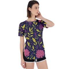 Flower Pattern Design Perpetual Short Sleeve T-shirt