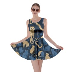 Cat Pattern Animal Skater Dress by Pakjumat