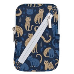 Cat Pattern Animal Belt Pouch Bag (large) by Pakjumat