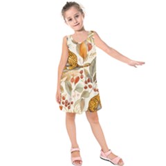 Fur Big Cat Spots Zoo Fast Hunter Kids  Sleeveless Dress by Pakjumat