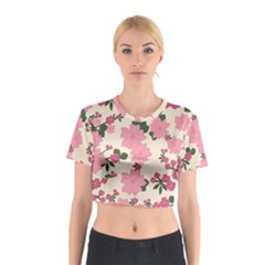 Floral Vintage Flowers Cotton Crop Top