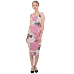 Floral Vintage Flowers Sleeveless Pencil Dress