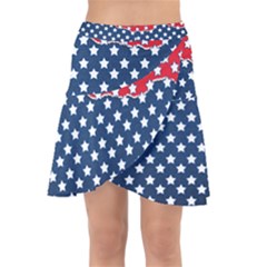 Illustrations Stars Wrap Front Skirt