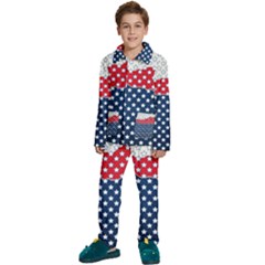 Illustrations Stars Kids  Long Sleeve Velvet Pajamas Set