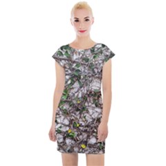 Climbing Plant At Outdoor Wall Cap Sleeve Bodycon Dress by dflcprintsclothing