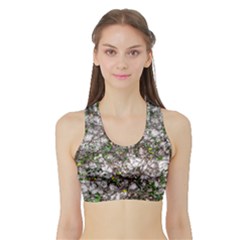 Climbing Plant At Outdoor Wall Sports Bra With Border by dflcprintsclothing