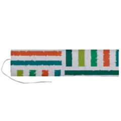 Striped Colorful Pattern Graphic Roll Up Canvas Pencil Holder (l) by Pakjumat