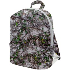 Climbing Plant At Outdoor Wall Zip Up Backpack by dflcprintsclothing