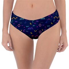 Scribble Pattern Texture Reversible Classic Bikini Bottoms