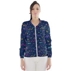 Scribble Pattern Texture Women s Windbreaker