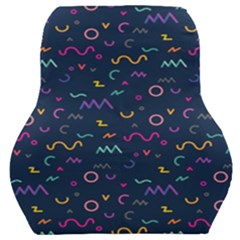 Scribble Pattern Texture Car Seat Back Cushion 