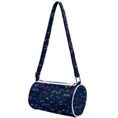 Scribble Pattern Texture Mini Cylinder Bag