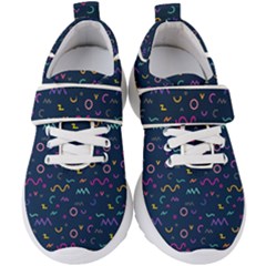 Scribble Pattern Texture Kids  Velcro Strap Shoes by Pakjumat