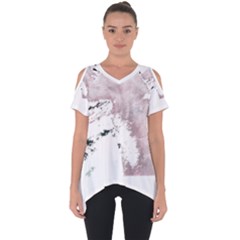 Bull Terrier T- Shirt A Painting Of A Bull Terrier With Its Tongue Out T- Shirt Cut Out Side Drop T-shirt by EnriqueJohnson