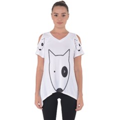 Bull Terrier T- Shirt White Look Calm Bull Terrier 18 T- Shirt (1) Cut Out Side Drop T-shirt by EnriqueJohnson