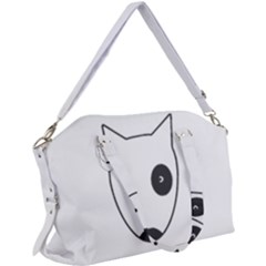 Bull Terrier T- Shirt White Look Calm Bull Terrier 18 T- Shirt Canvas Crossbody Bag by EnriqueJohnson
