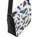 Butterflies T- Shirt Colorful Butterflies In Rainbow Colors T- Shirt Flap Closure Messenger Bag (L) View2