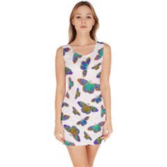 Butterflies T- Shirt Colorful Butterflies In Rainbow Colors T- Shirt Bodycon Dress