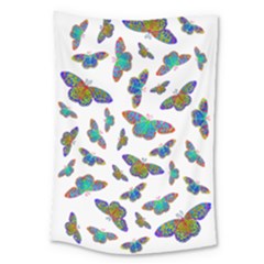 Butterflies T- Shirt Colorful Butterflies In Rainbow Colors T- Shirt Large Tapestry