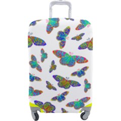 Butterflies T- Shirt Colorful Butterflies In Rainbow Colors T- Shirt Luggage Cover (Large)