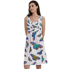 Butterflies T- Shirt Colorful Butterflies In Rainbow Colors T- Shirt Classic Skater Dress