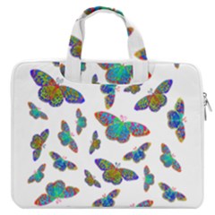 Butterflies T- Shirt Colorful Butterflies In Rainbow Colors T- Shirt MacBook Pro 16  Double Pocket Laptop Bag 