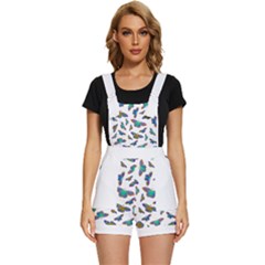 Butterflies T- Shirt Colorful Butterflies In Rainbow Colors T- Shirt Short Overalls