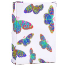 Butterflies T- Shirt Colorful Butterflies In Rainbow Colors T- Shirt Playing Cards Single Design (Rectangle) with Custom Box